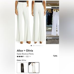 Alice + Olivia White wide leg pants new with tags size 0 fits like a 2.